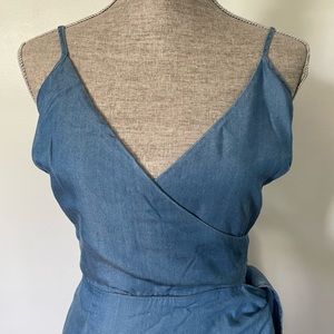 Lovers & Friends wrap denim dress size small